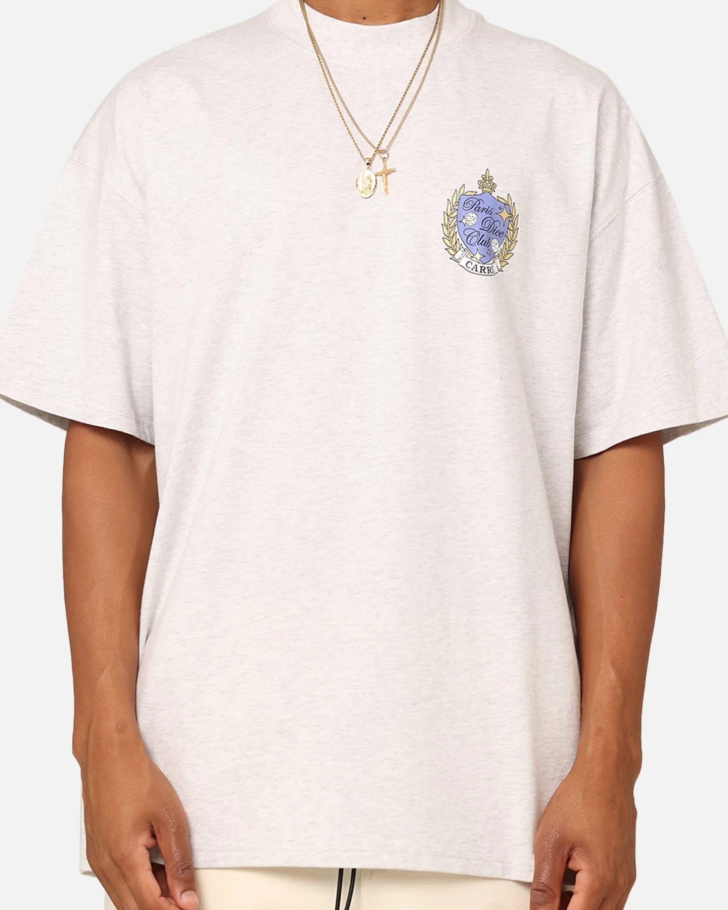 Carre Dice Club Oversized T-Shirt Silver Marle