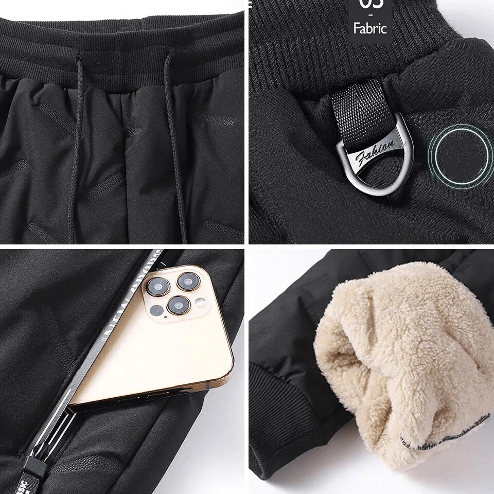 CLEARANCE / Men's Waterproof Lambswool Warm Thicken Sweatpants - SF1734