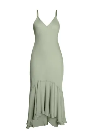 DAHLIA FLUTTER SKIRT MIDI DRESS