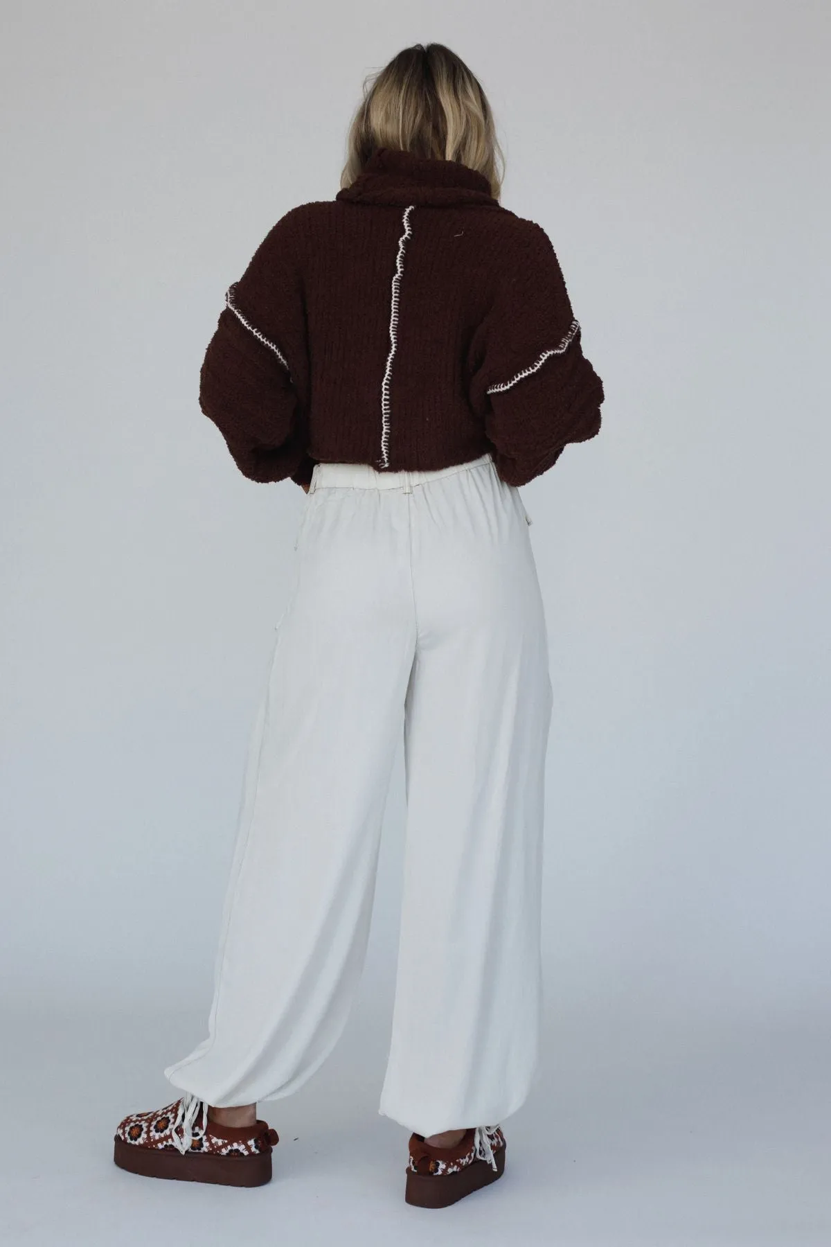 East Bay Loose Fit Cargo Jeans - Cream