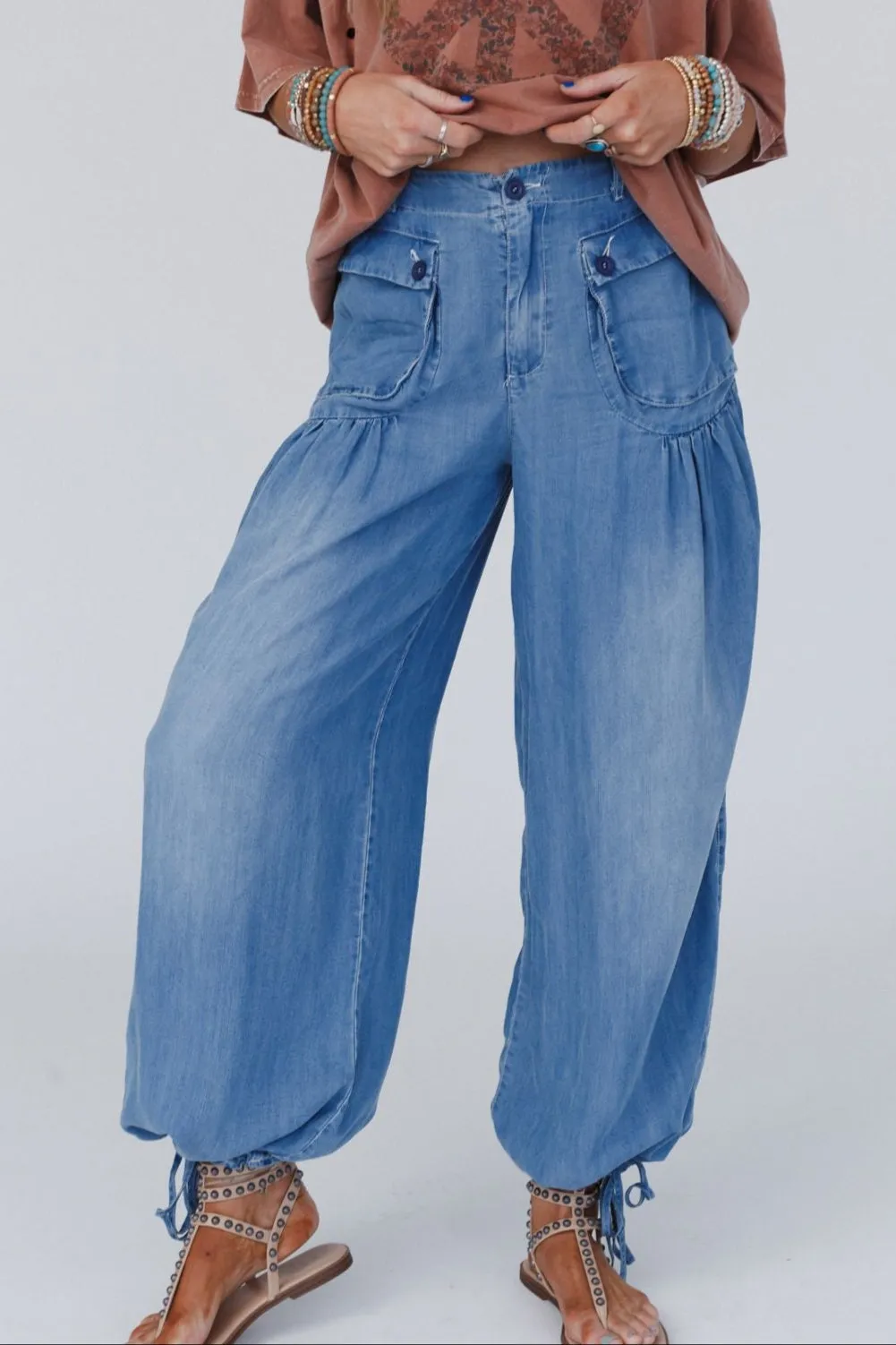 East Bay Loose Fit Cargo Jeans - Denim