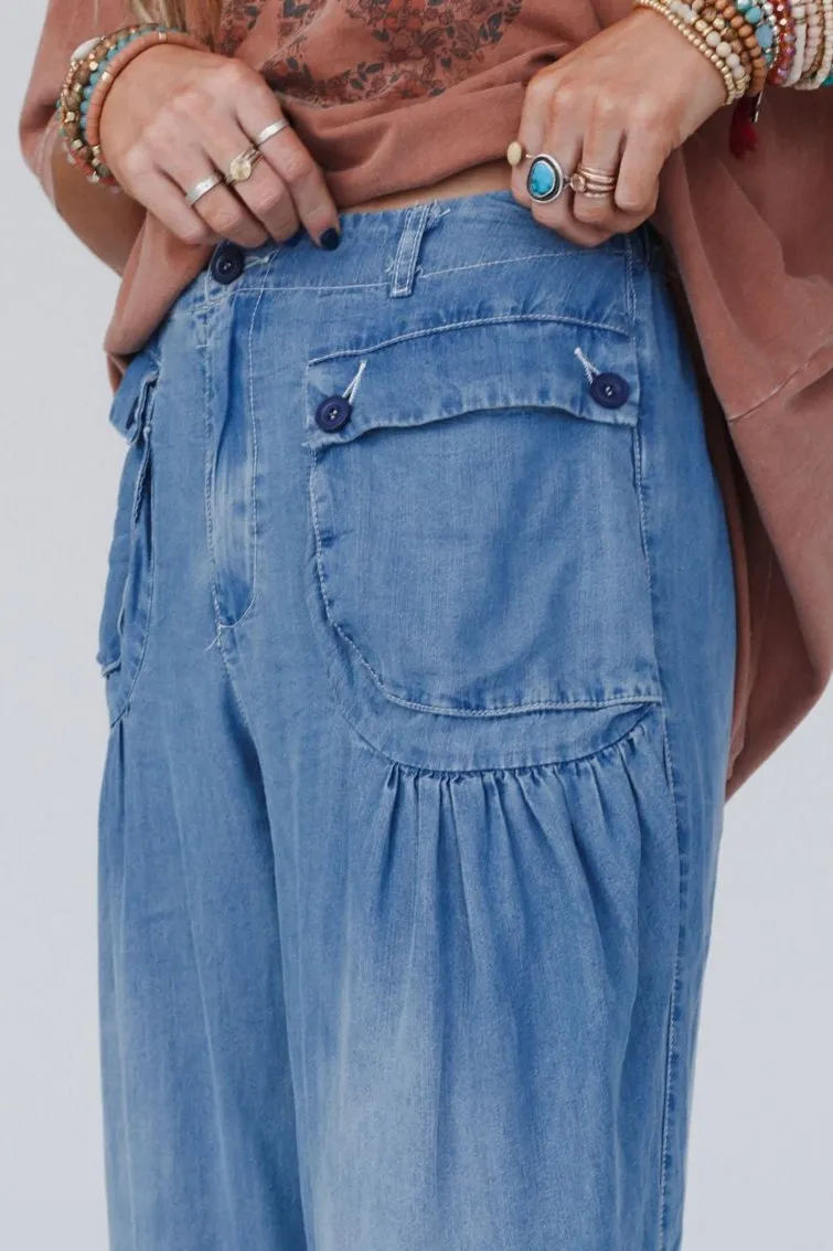 East Bay Loose Fit Cargo Jeans - Denim