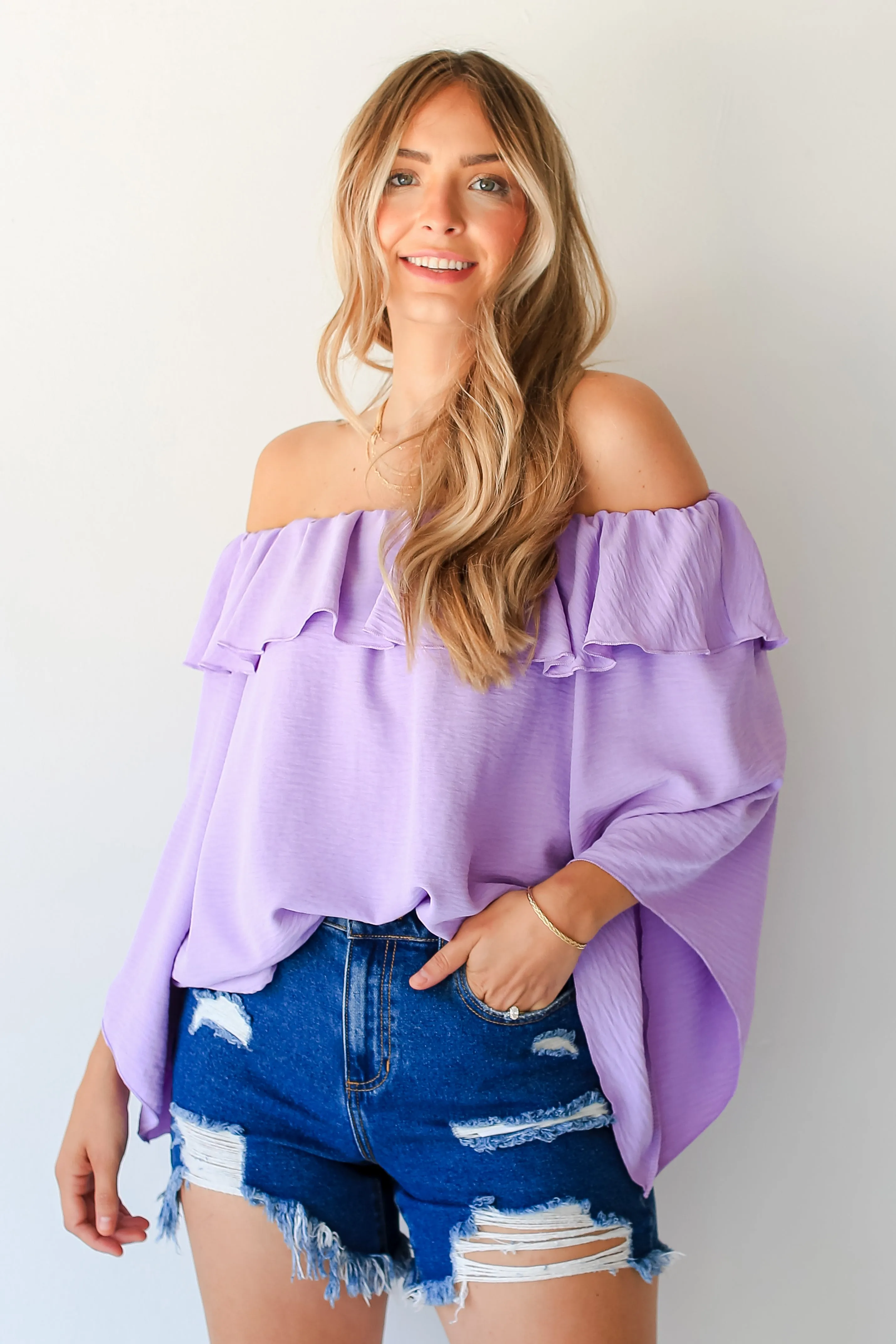FINAL SALE - High Class Presence Off-The-Shoulder Blouse