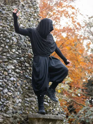 Hattori Men's Harem Ninja Jogger Pants - Black