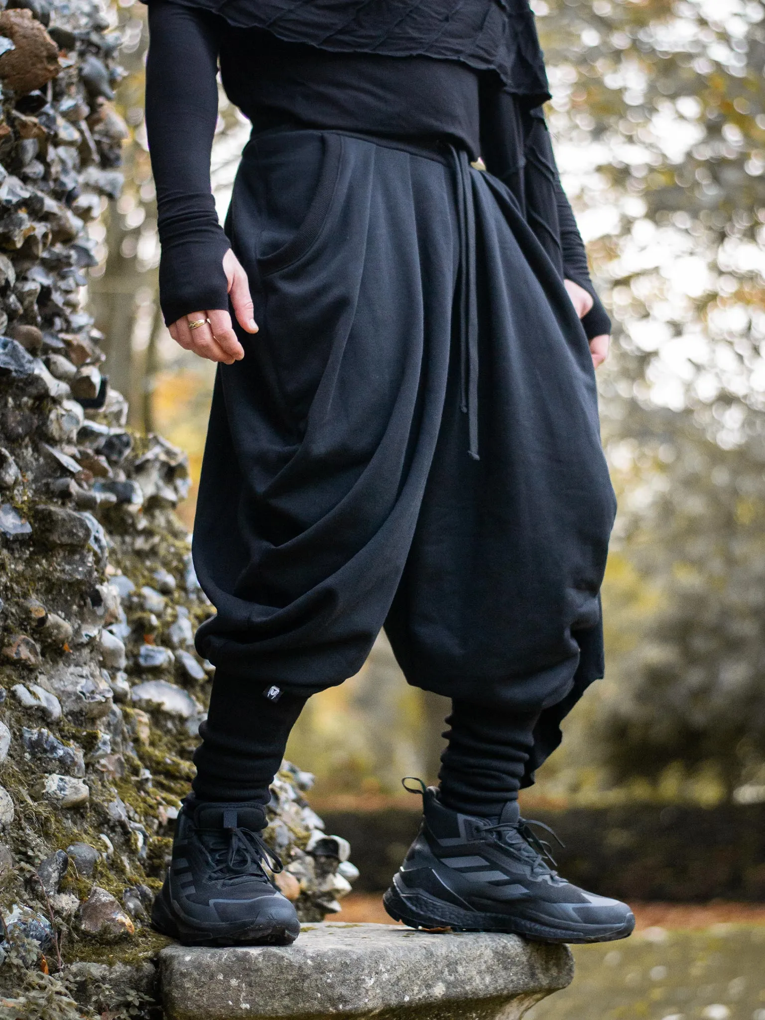 Hattori Men's Harem Ninja Jogger Pants - Black