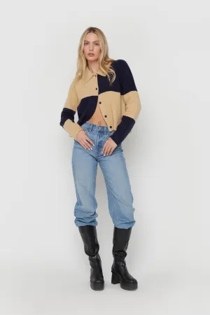LARGE CHECKERED CARDIGAN