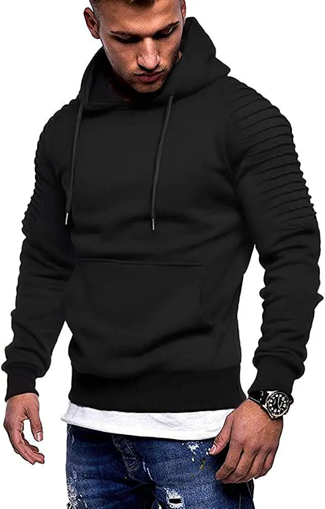 Lightweight Gym Athletic Pullover Hooded Sweater With Pocket (Us Only)