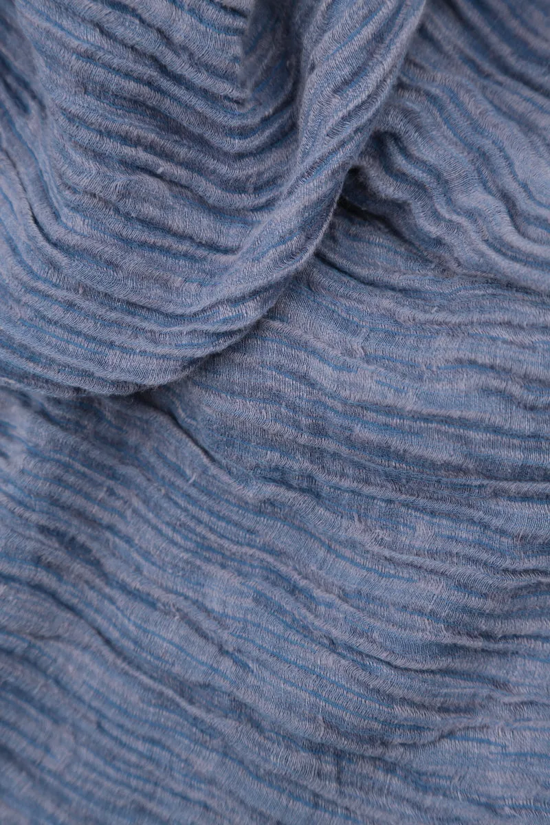 Longer Back Crinkled Blue Nova Tunic
