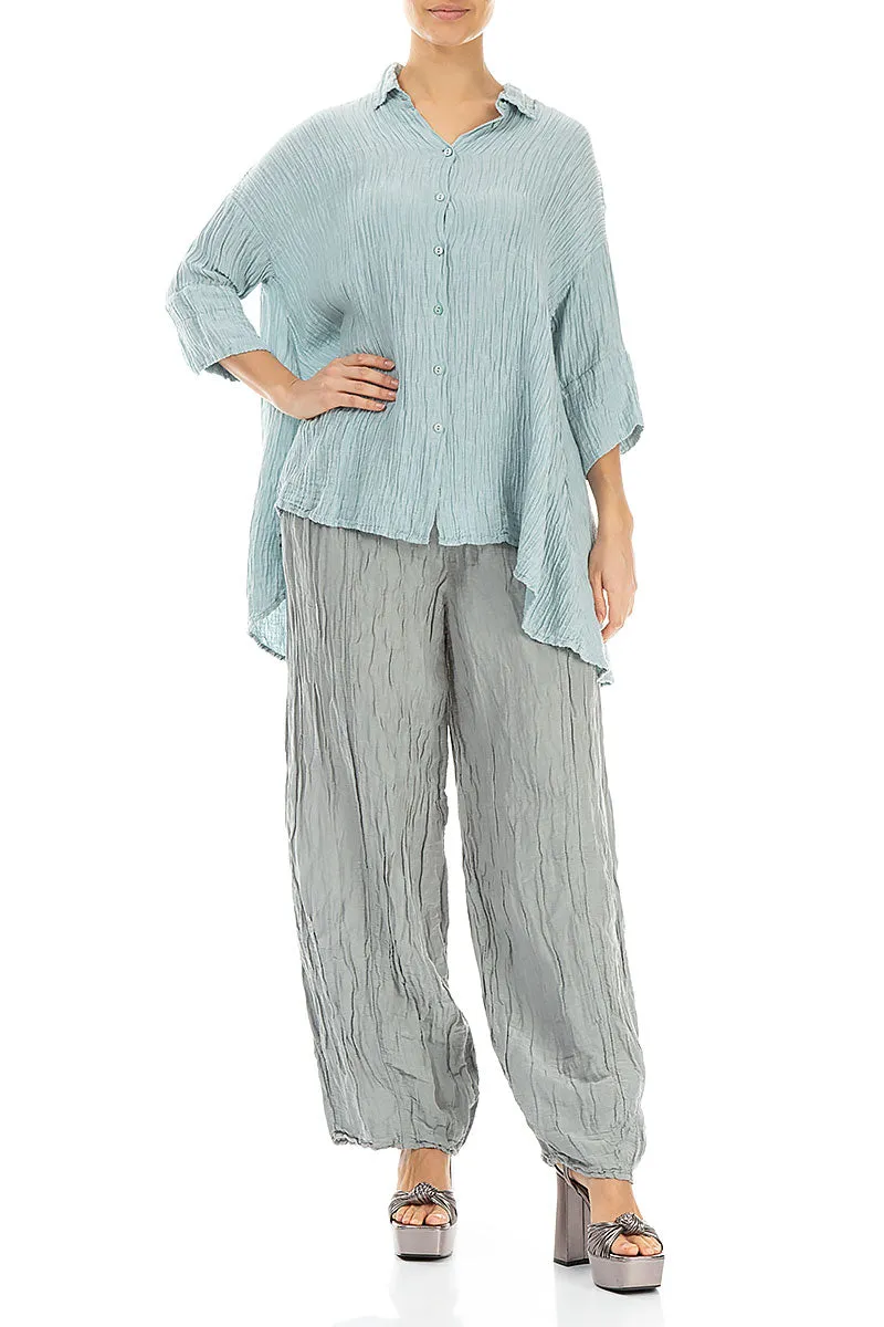 Loose Crinkled Breeze Silk Shirt