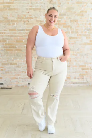 Selena Jeans in Bone