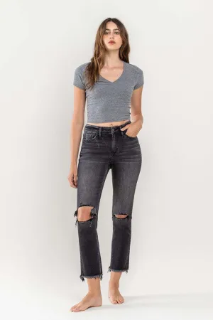 Vervet High Rise Stretch Distressed Crop Straight