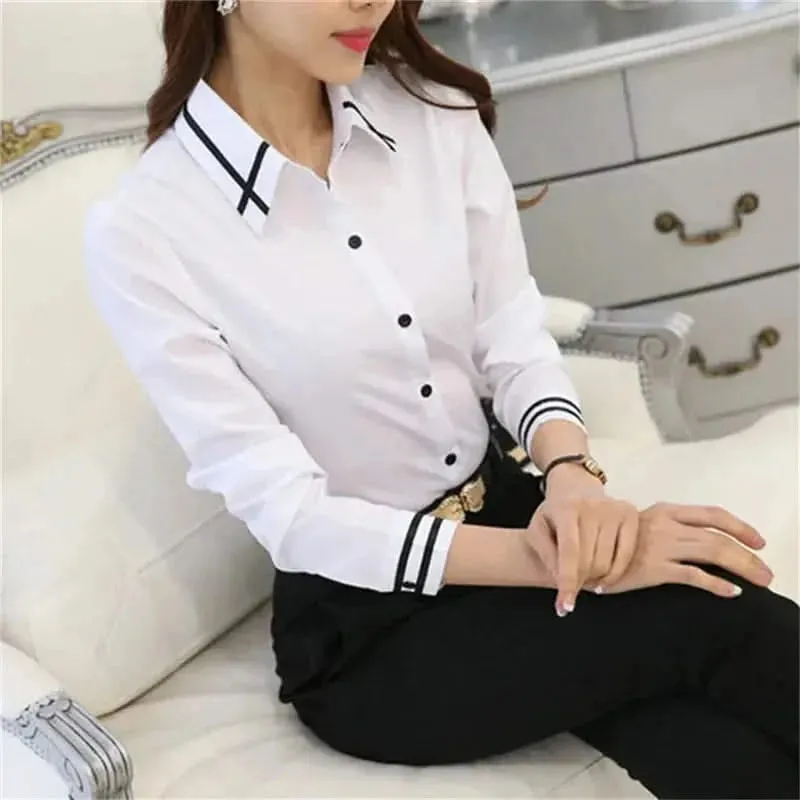Women's Office Lady Chiffon Slim Blouse