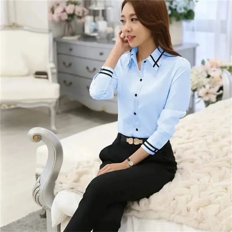 Women's Office Lady Chiffon Slim Blouse